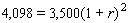 Suppose a deposit of $3,500 in a savings account that paid an annual interest rate r (compounded yearly) is worth $4,098 after 2 years. Using the formula , we have Solve for r to find the annual interest rate. Round the answer to the nearest tenth. r = __________%