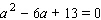 Solve the following quadratic equation by completing the square. a = __________