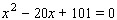 Solve the equation using the quadratic formula.  