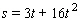 An object is thrown downward with an initial velocity of 3 feet per second. The relationship between the distance s it travels and time t is given by . How long does it take the object to fall 70 feet?