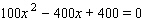 Solve the equation. Use factoring or the quadratic formula, whichever is appropriate. (Try factoring first. If you have any difficulty factoring, then go right to the quadratic formula.) x = __________