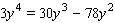 Look for the greatest common factor, then use the quadratic formula to find all solutions. y = __________