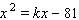 Determine so that the following equation has exactly one real solution.