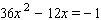 Use the discriminant to find the number and kind of solutions for the following equation. Discriminant __________ How many solutions does the equation have? __________ What kind of solutions are they? __________