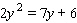 Use the discriminant to find the number and kind of solutions for the following equation. Discriminant __________ How many solutions does the equation have? __________ What kind of solutions are they? __________