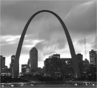 The shape of the famous Gateway to the West arch in Saint Louis can be modeled by a parabola. The equation for this parabola is: where x and y are in feet. Approximately how far do you have to walk to get from one side of the arch to the other? __________ feet