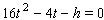 An object is tossed into the air with an upward velocity of 4 feet per second from the top of a building h feet high. The time it takes for the object to hit the ground below is given by the formula . Solve this formula for t . (Time t is in seconds.)