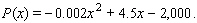 A company finds that it can make a profit of dollars each month by selling patterns, according to the formula How many patterns must the company sell each month to have a maximum profit? What is the maximum profit?