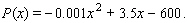 A company finds that it can make a profit of dollars each month by selling patterns, according to the formula How many patterns must it sell each month to have a maximum profit? Number of patterns = __________ Maximum Profit = $ __________