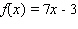 <strong>For the following one-to-one function, find the equation of the inverse. </strong> A) B) C) D) E)