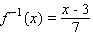 <strong>For the following one-to-one function, find the equation of the inverse. </strong> A) B) C) D) E)