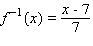 <strong>For the following one-to-one function, find the equation of the inverse. </strong> A) B) C) D) E)