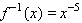 <strong>For the following one-to-one function, find the equation of the inverse. </strong> A) B) C) D) E)