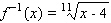 <strong>For the following one-to-one function, find the equation of the inverse. </strong> A) B) C) D) E)