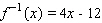 <strong>For the following one-to-one function, find the equation of the inverse. </strong> A) B) C) D) E)