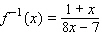 <strong>For the following one-to-one function, find the equation of the inverse. </strong> A) B) C) D) E)