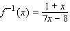 <strong>For the following one-to-one function, find the equation of the inverse. </strong> A) B) C) D) E)