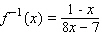 <strong>For the following one-to-one function, find the equation of the inverse. </strong> A) B) C) D) E)