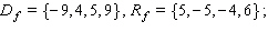 <strong>Use the functions defined in Tables 1 and 2 to answer the following questions. Table 1 Table 2 x f ( x ) x g ( x ) - 9 5 - 5 4 4 - 5 - 4 5 5 - 4 5 - 9 9 6 6 9 What are the domain and range of f ? What are the domain and range of g ? How are the domain and range of f related to the domain and range of g ?</strong> A) ------------------------------------------------- B) ------------------------------------------------- C) ------------------------------------------------- D) -------------------------------------------------