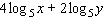 Write the expression as a single logarithm.  