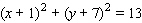 <strong>Choose the equation of the circle with the given center and radius. Center ; </strong> A) B) C) D) E)