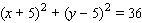 <strong>Choose the equation of the circle with the given center and radius. Center ; </strong> A) B) C) D) E)