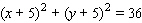 <strong>Choose the equation of the circle with the given center and radius. Center ; </strong> A) B) C) D) E)
