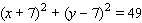 <strong>Choose the equation of the circle with the given center and radius. Center ; </strong> A) B) C) D) E)