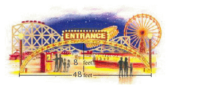 <strong>A new theme park is planning an archway at its main entrance. The arch is to be in the form of a semi-ellipse with the major axis as the span. If the span is to be 48 feet and the height at the center is to be 8 feet, what is the equation of the ellipse? </strong> A) B) C) D) E)