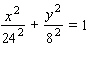<strong>A new theme park is planning an archway at its main entrance. The arch is to be in the form of a semi-ellipse with the major axis as the span. If the span is to be 48 feet and the height at the center is to be 8 feet, what is the equation of the ellipse? </strong> A) B) C) D) E)
