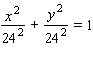 <strong>A new theme park is planning an archway at its main entrance. The arch is to be in the form of a semi-ellipse with the major axis as the span. If the span is to be 48 feet and the height at the center is to be 8 feet, what is the equation of the ellipse? </strong> A) B) C) D) E)