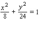 <strong>A new theme park is planning an archway at its main entrance. The arch is to be in the form of a semi-ellipse with the major axis as the span. If the span is to be 48 feet and the height at the center is to be 8 feet, what is the equation of the ellipse? </strong> A) B) C) D) E)