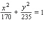 <strong>President's Park is enclosed by an elliptical path with major axis 470 meters and minor axis 340 meters. What is the equation for the path around the park? The major axis is parallel to the x -axis, and the point of origin is placed in the center of President's Park.</strong> A) B) C) D) E)