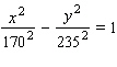 <strong>President's Park is enclosed by an elliptical path with major axis 470 meters and minor axis 340 meters. What is the equation for the path around the park? The major axis is parallel to the x -axis, and the point of origin is placed in the center of President's Park.</strong> A) B) C) D) E)