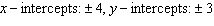 <strong>Find the x - and y -intercepts, if they exist. </strong> A) B) C) D) E)