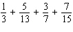 Consider the following finite series: For which values of i does the following summation notation hold true and what constant must be added in the denominator? must range from __________ to __________. __________
