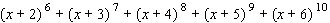 Write the following sum in summation notation. Do not calculate the sum.