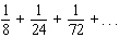 Find the sum of the following geometric series.  