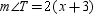 <strong>In isosceles triangle RST , . If and , find the value of x .</strong> A)x = 24 B)x = 32 C)x = 46 D)x = 58