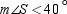 In isosceles triangle RST with vertex angle S , . Describe the measure of .