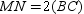 <strong>In   , M and N are the midpoints of   and   as shown. Then:</strong> A)   B)   C)   D)None of These <div style=padding-top: 35px> 
