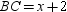 In rectangle ABCD , , , and . Find the value of x .