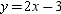 <strong>Find the Slope-Intercept form of the equation whose graph has slope m = 2 and the y-intercept at (0,-3).</strong> A) B) C) D)