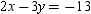<strong>Find the general form for the line through the points (-2,3)and (4,-1).</strong> A) B) C) D)None of These