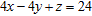 Determine the value of a so that the point lies on the plane .