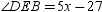 and intersect at point E . If m and m , find x .