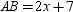 If , , and , find x .