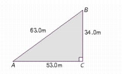 Using the triangle in the illustration, find tan A, rounded to three significant digits. tan A = __________