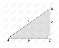 Use the right triangle in the illustration and the Pythagorean theorem to find the unknown side. a = 49,200 m, b = 44,900 m Side c is __________ m.