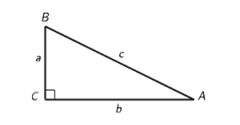  Find the unknown sides of the right triangle (see illustration). Round your answer to the appropriate number of significant digits.  c = 185.2 \mathrm {~cm} , \angle B = 61.47 ^ { \circ }    